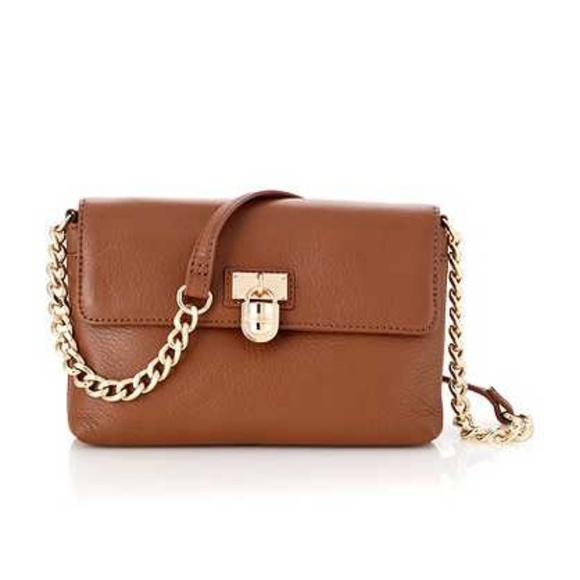 Calvin Klein Handbags - Calvin Klein • Modena Leather Flap Brown Crossbody